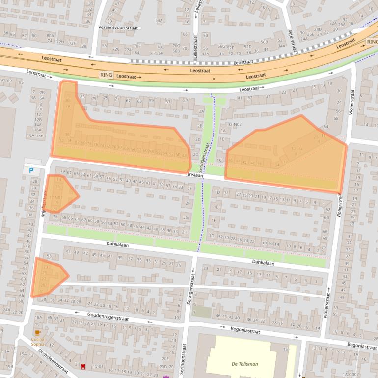 Kaart van postcodegebied 5644PD.