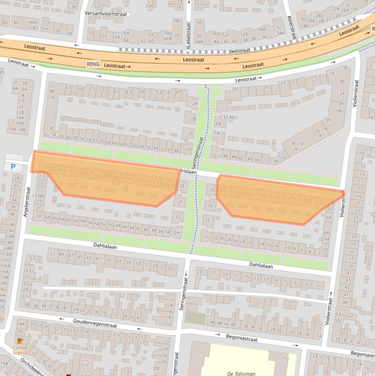 Kaart van postcodegebied 5644PE.