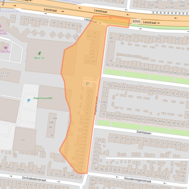 Kaart van postcodegebied 5644PG.