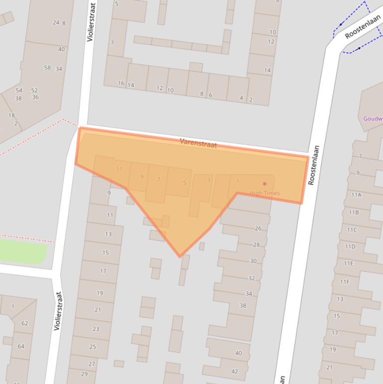 Kaart van postcodegebied 5644PR.