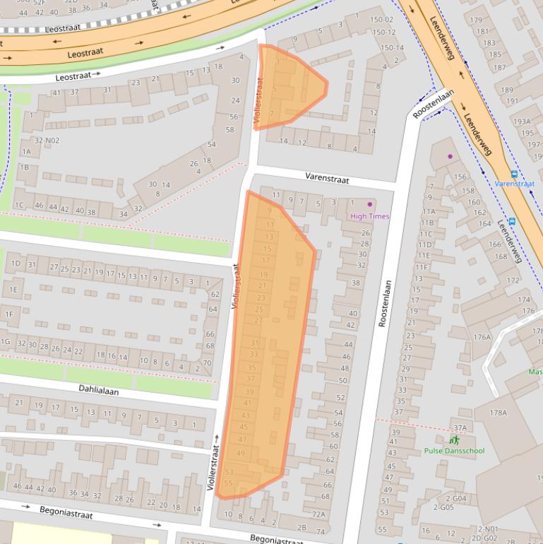 Kaart van postcodegebied 5644PW.