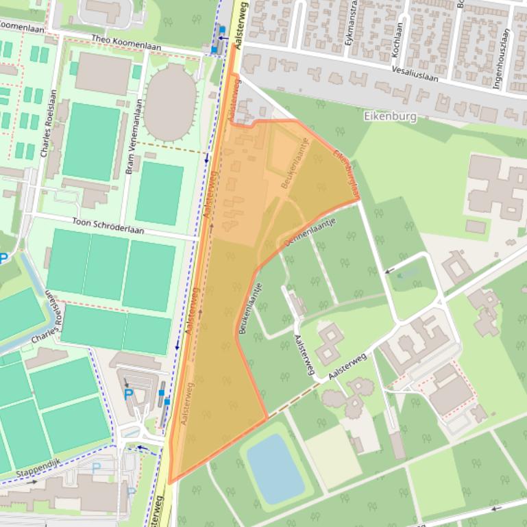 Kaart van postcodegebied 5644RG.