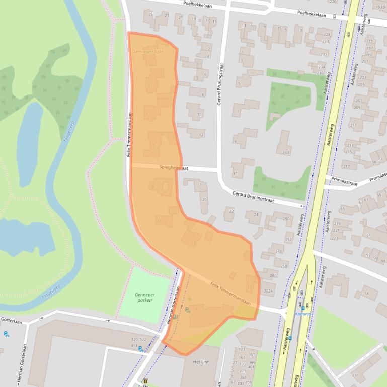 Kaart van postcodegebied 5644RN.