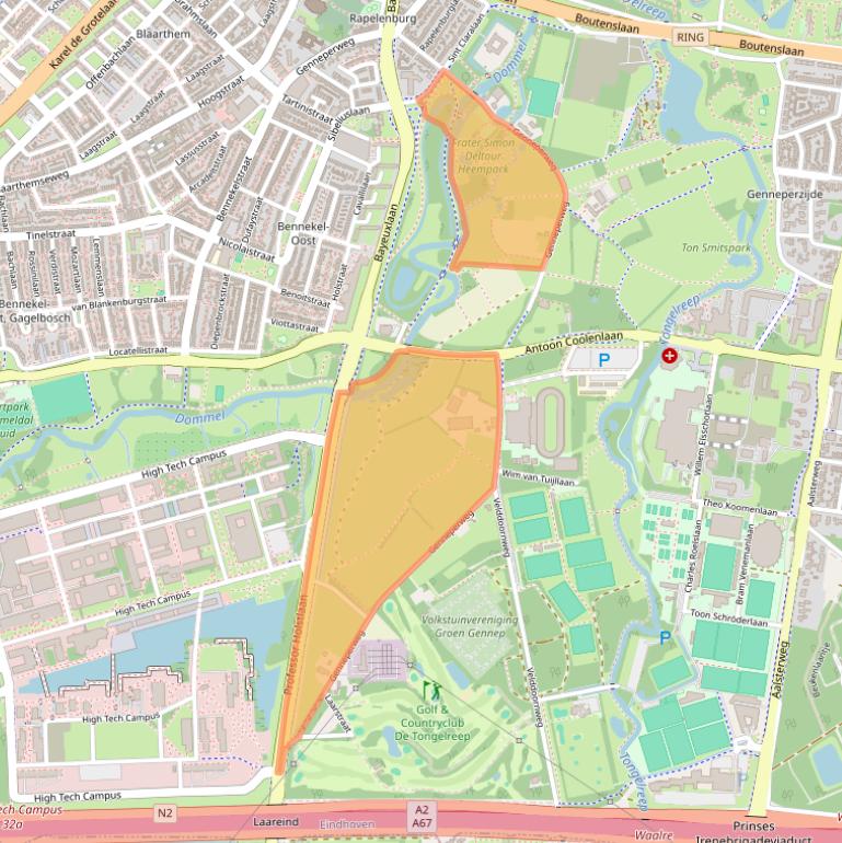 Kaart van postcodegebied 5644RT.