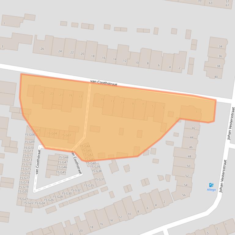 Kaart van postcodegebied 5644TD.
