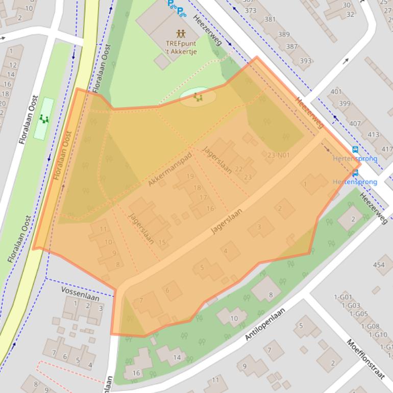 Kaart van postcodegebied 5645AD.