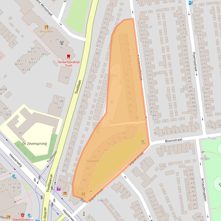 Kaart van postcodegebied 5645CW.