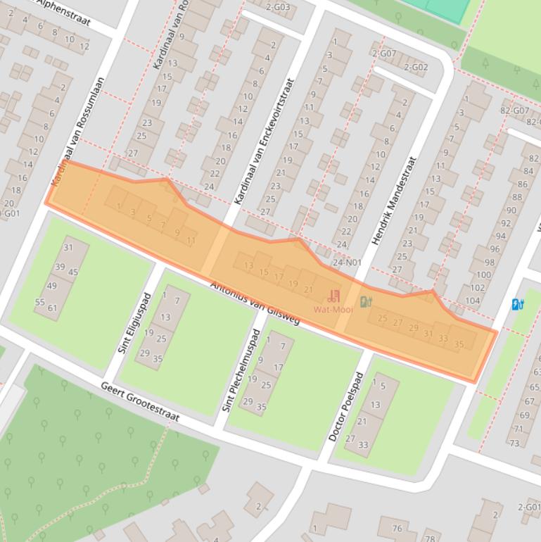 Kaart van postcodegebied 5645EK.