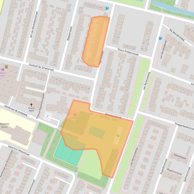 Kaart van postcodegebied 5645ES.