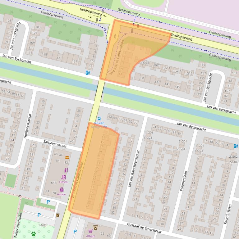 Kaart van postcodegebied 5645GB.