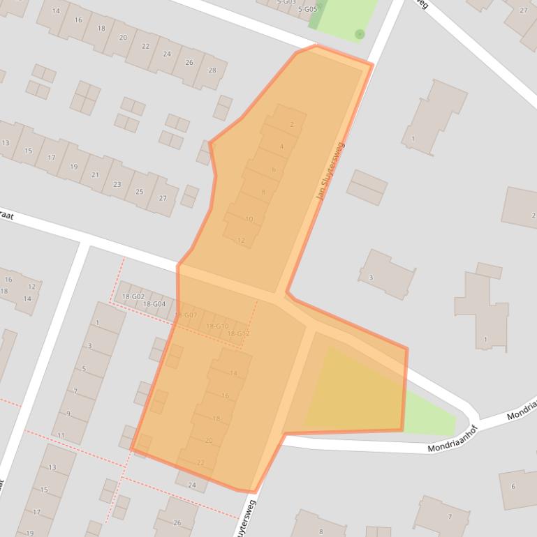 Kaart van postcodegebied 5645JC.