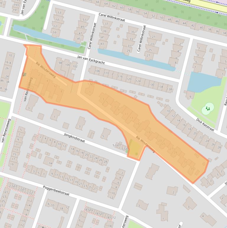 Kaart van postcodegebied 5645KC.