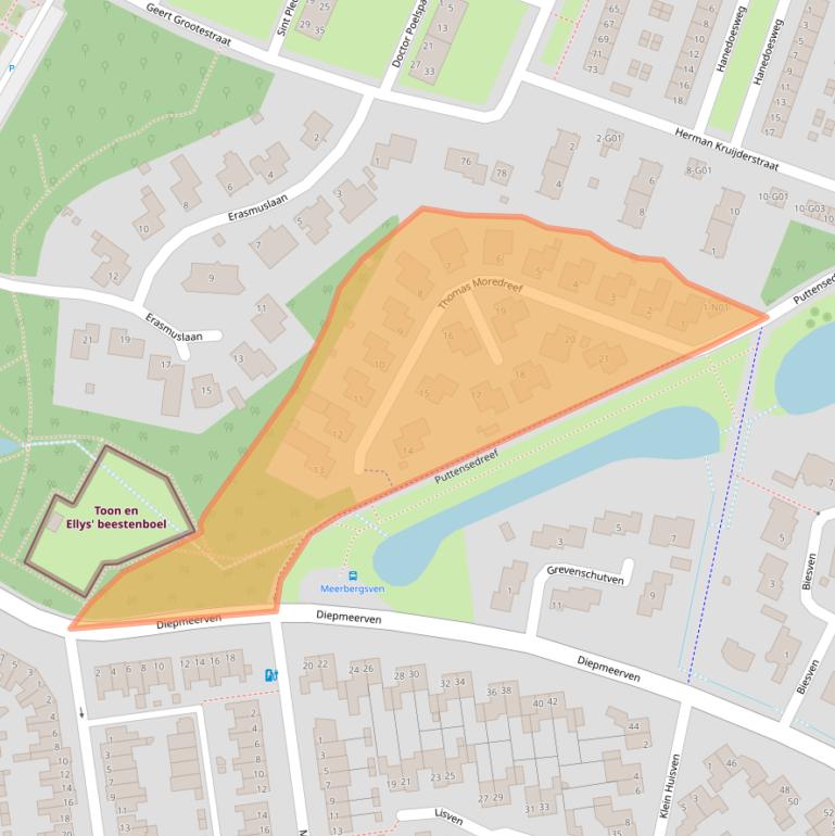 Kaart van postcodegebied 5645KE.
