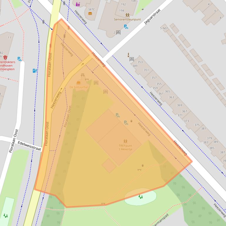 Kaart van postcodegebied 5645KZ.