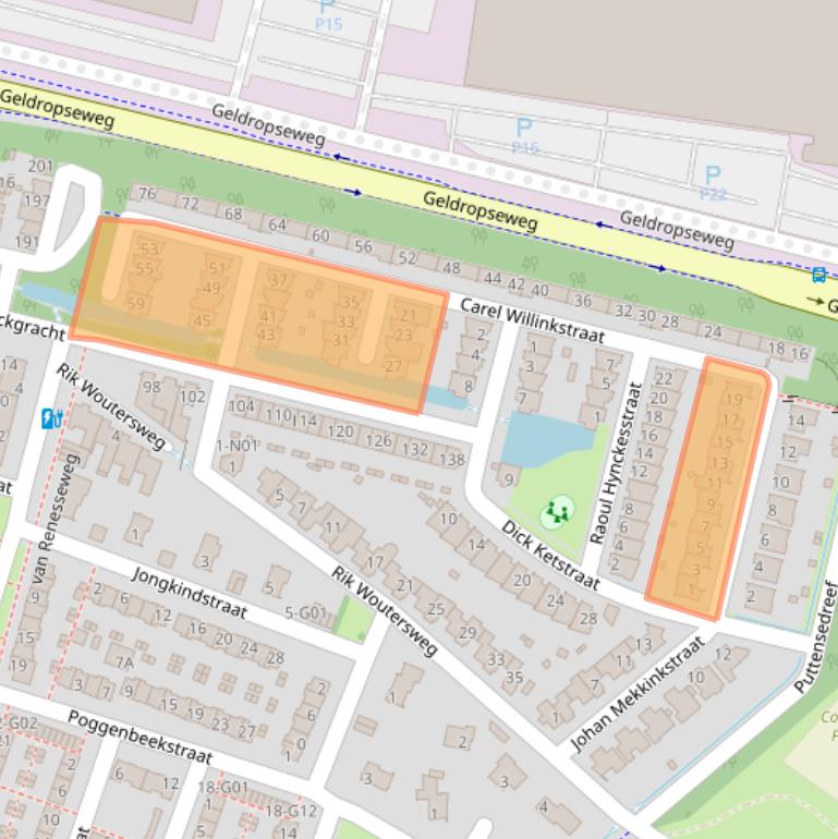 Kaart van postcodegebied 5645LH.