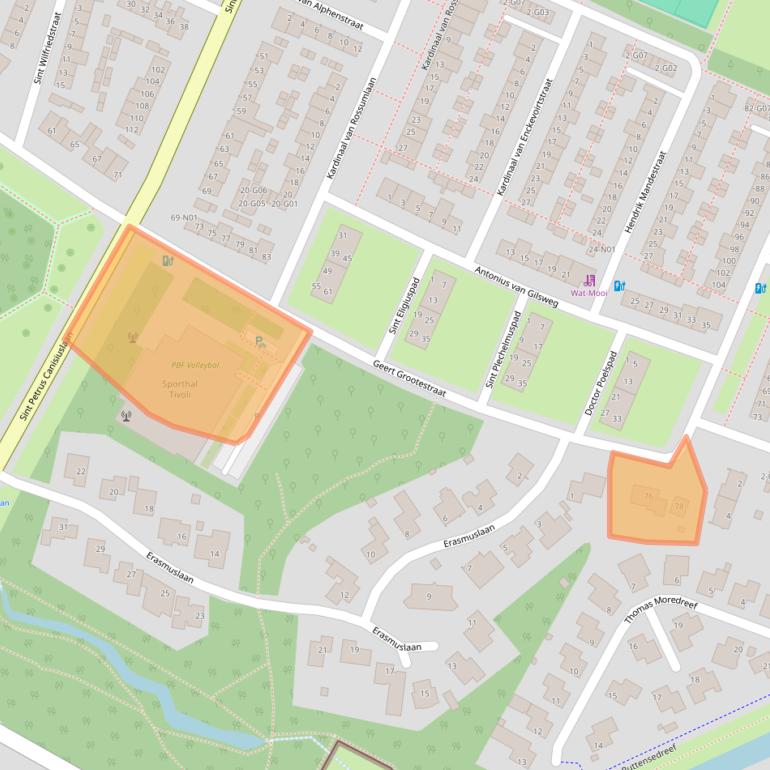 Kaart van postcodegebied 5645RE.