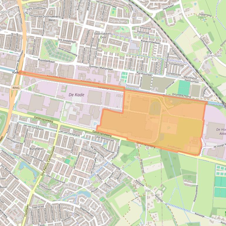 Kaart van postcodegebied 5645TA.