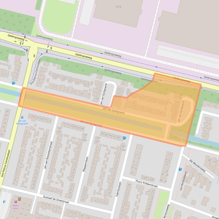 Kaart van postcodegebied 5645TH.
