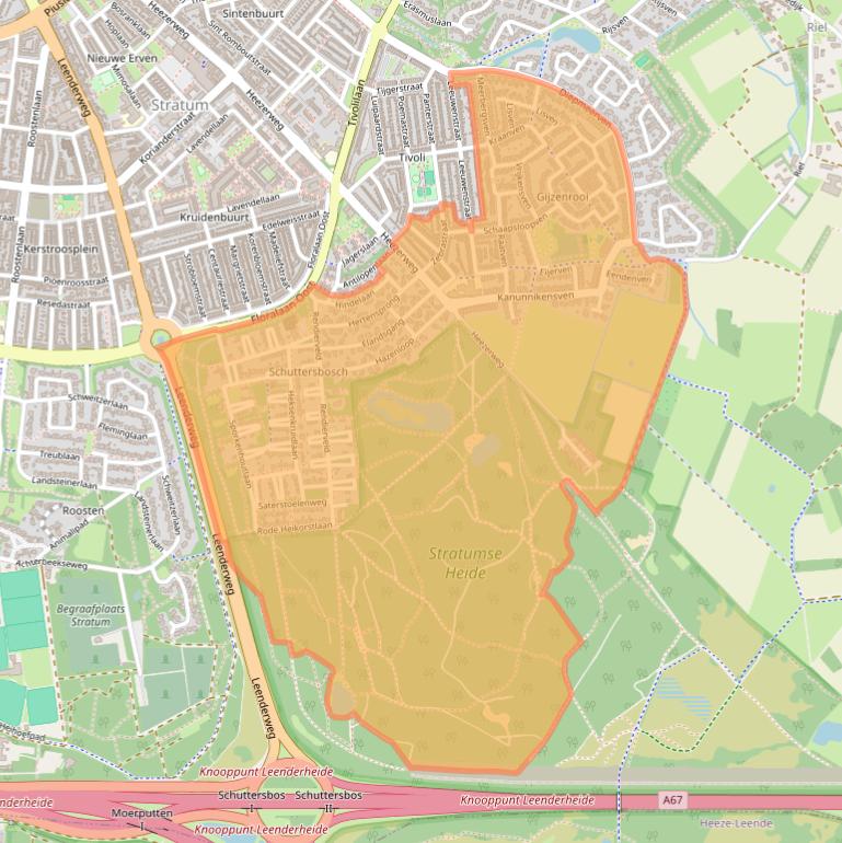 Kaartafbeelding, ingezoomd op postcodegebied 5646.