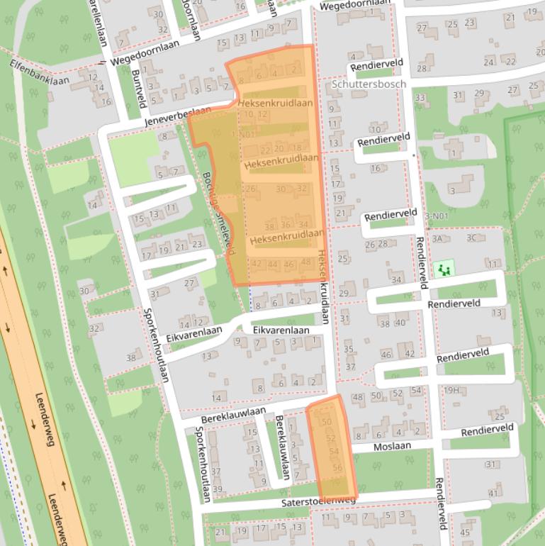 Kaart van postcodegebied 5646AE.