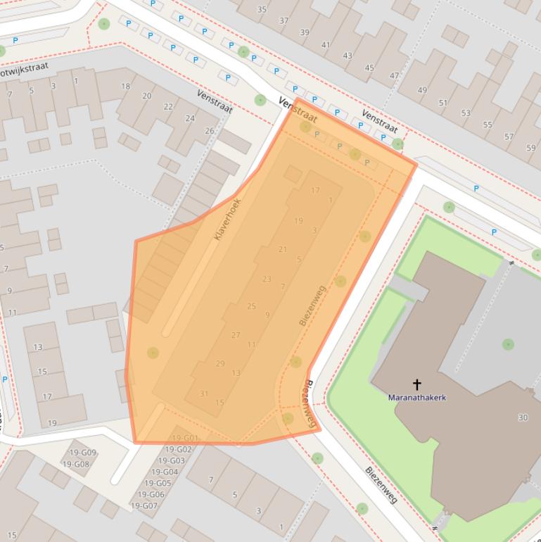 Kaart van postcodegebied 5651AE.