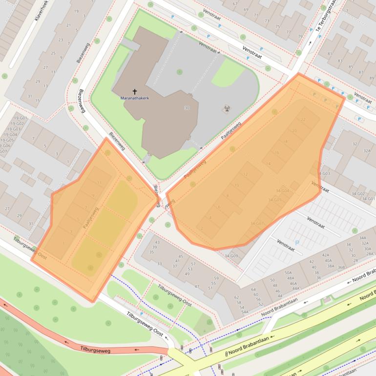 Kaart van postcodegebied 5651AJ.