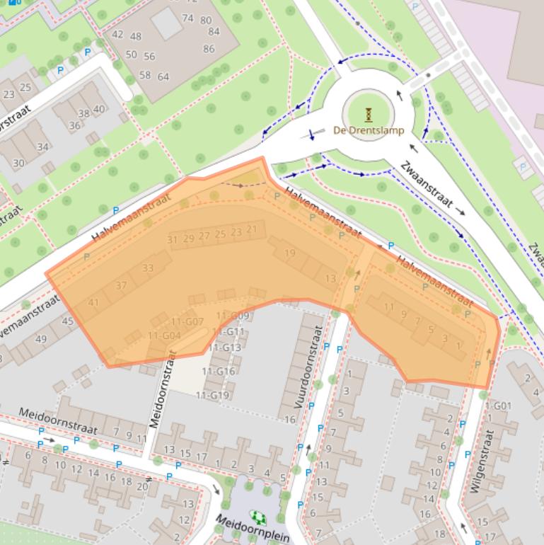 Kaart van postcodegebied 5651BJ.