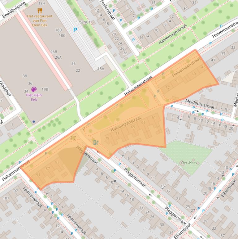 Kaart van postcodegebied 5651BK.