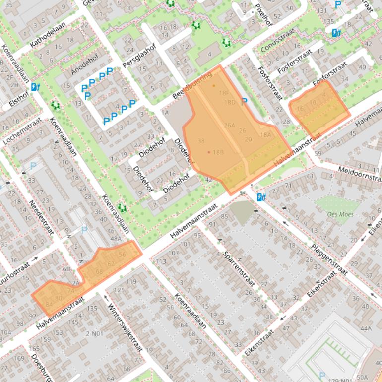 Kaart van postcodegebied 5651BP.