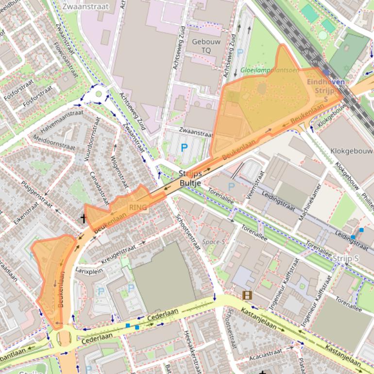 Kaart van postcodegebied 5651CD.