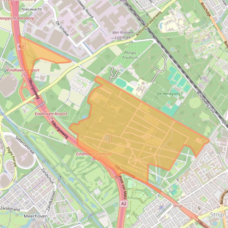 Kaart van postcodegebied 5651GB.