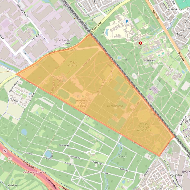 Kaart van postcodegebied 5651GC.
