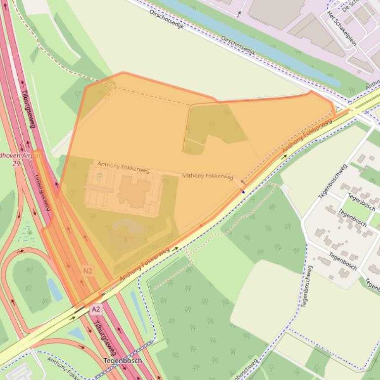 Kaart van postcodegebied 5651GZ.