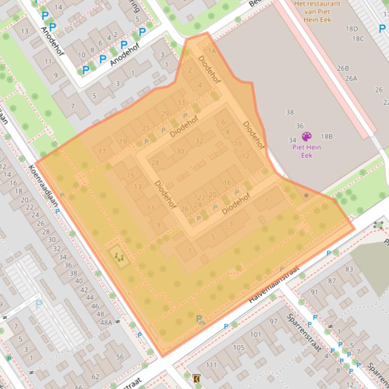 Kaart van postcodegebied 5651HE.