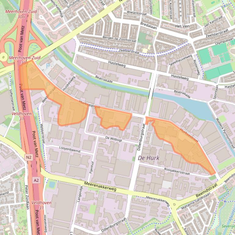 Kaart van postcodegebied 5652AH.