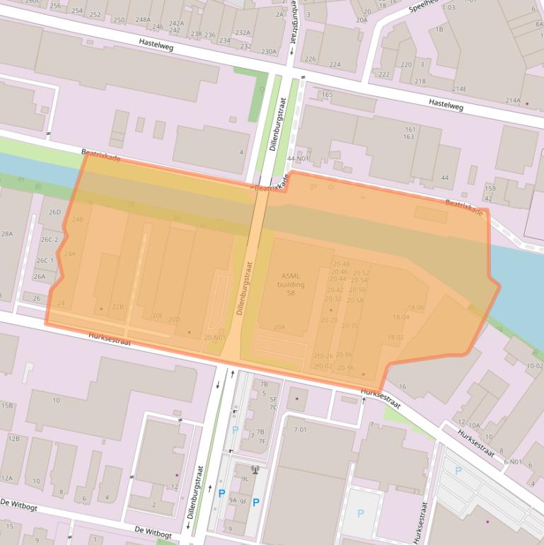 Kaart van postcodegebied 5652AK.