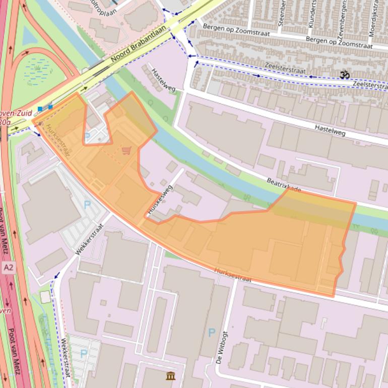 Kaart van postcodegebied 5652AL.