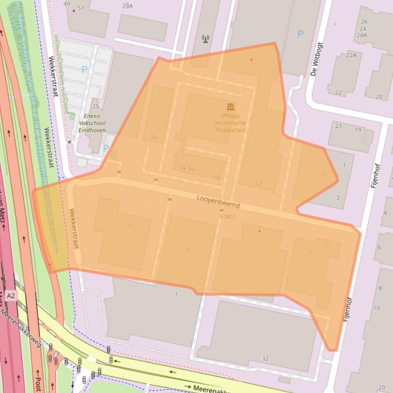 Kaart van postcodegebied 5652BH.