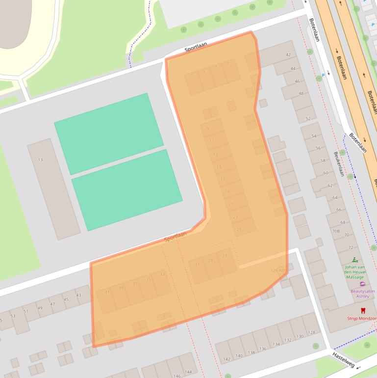 Kaart van postcodegebied 5652CP.