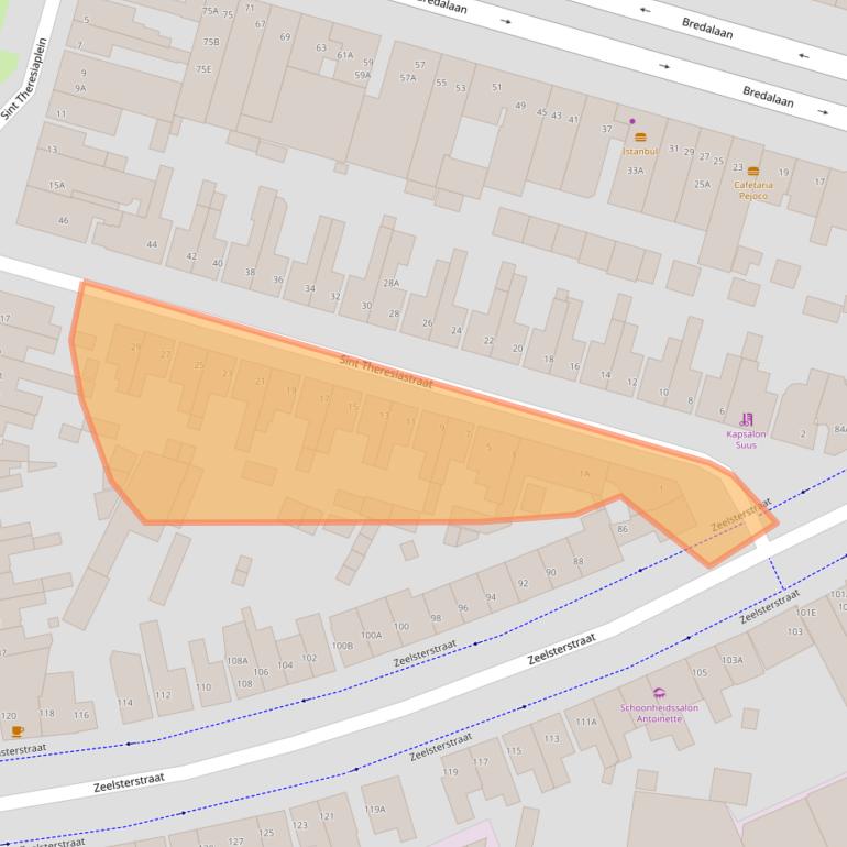 Kaart van postcodegebied 5652ES.