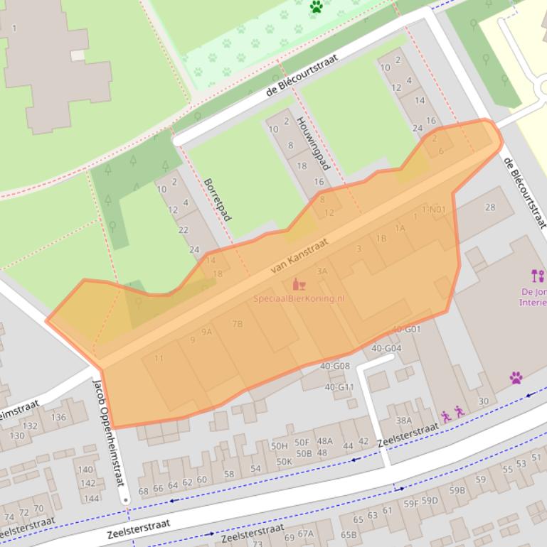 Kaart van postcodegebied 5652GA.