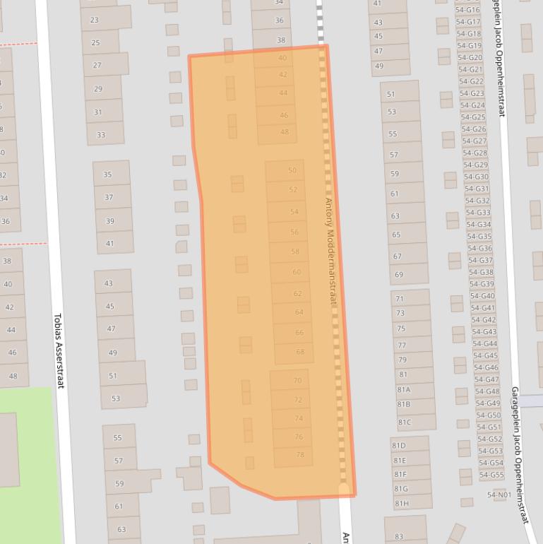 Kaart van postcodegebied 5652GJ.