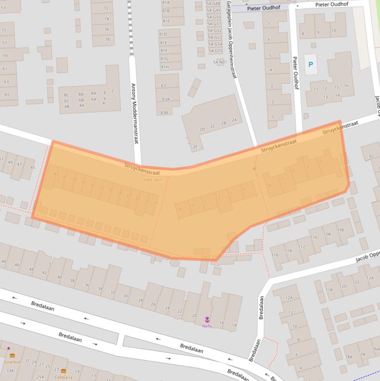 Kaart van postcodegebied 5652GK.