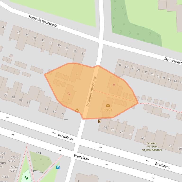 Kaart van postcodegebied 5652GS.