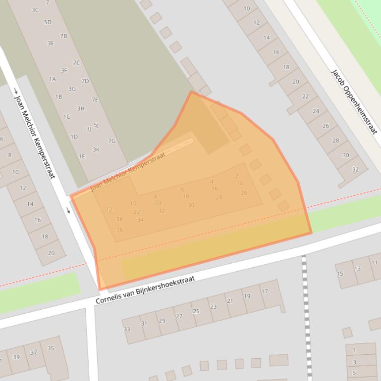 Kaart van postcodegebied 5652GV.