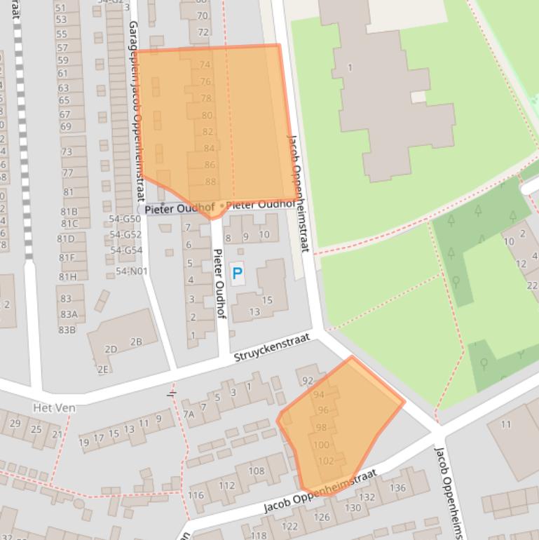 Kaart van postcodegebied 5652HD.