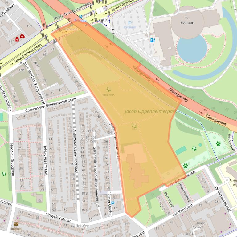 Kaart van postcodegebied 5652HG.