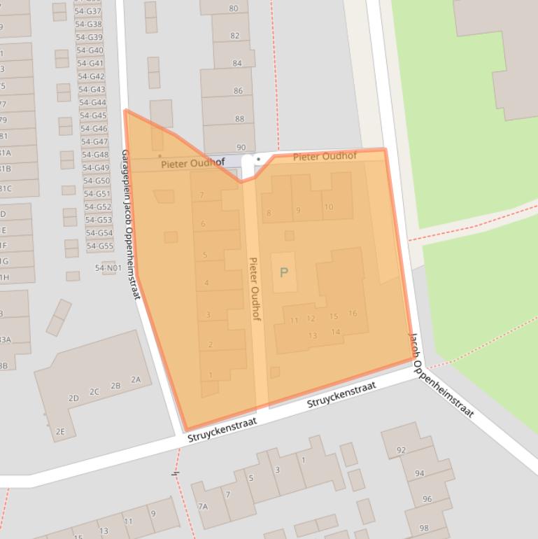 Kaart van postcodegebied 5652HH.