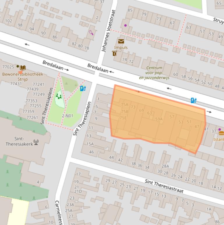 Kaart van postcodegebied 5652JB.