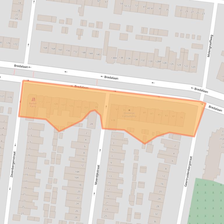 Kaart van postcodegebied 5652JC.